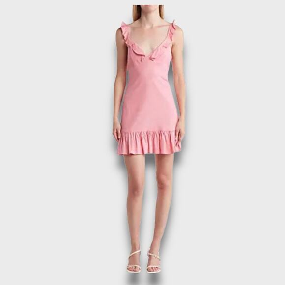 Elodie Dresses & Skirts - ELODIE NWOT LINEN RUFFLE EMPIRE WAIST SMOCKED BACK MINI SUNDRESS DRESS PINK L